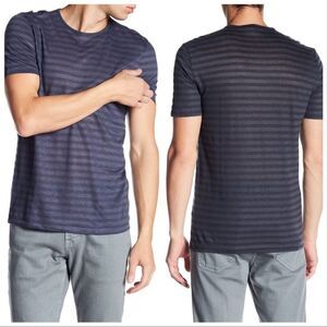 John Varvatos MOTT CREW Striped Linen Tee Size XXL Minimalist Fit